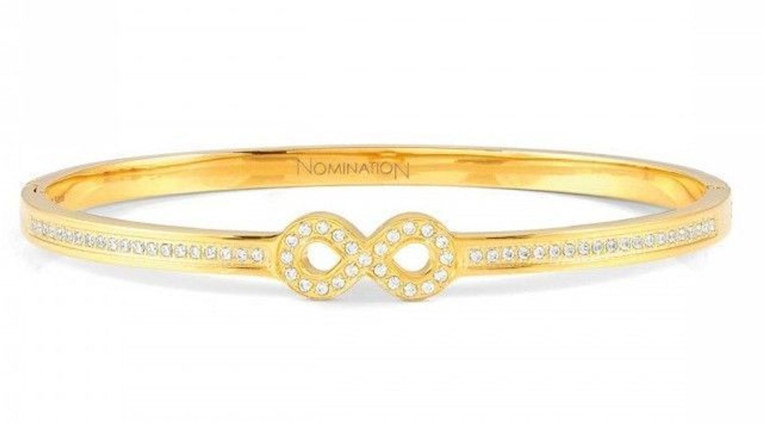 Bransoletka damska złota sztywna z nieskończonością i cyrkoniami Nomination 029501 067.jpg